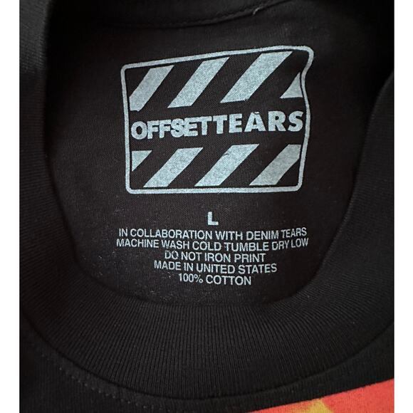 OffsetTears x Denim Tears Explosive Graphic Tee – L – NWOT – Rare Collab Drop 🔥 - Picture 5 of 5